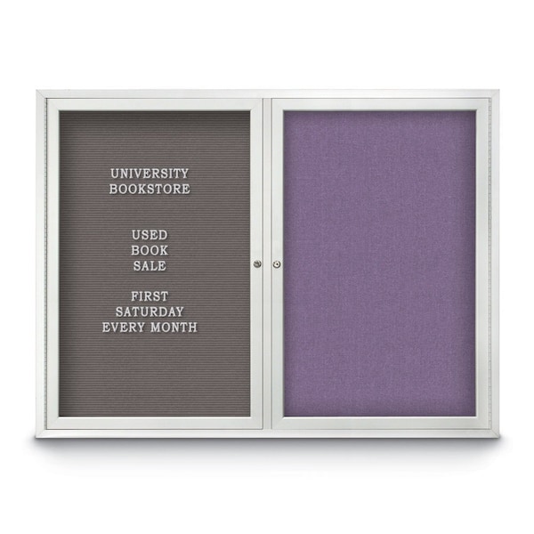 Corkboard, 36"x36", Medium Grey/Satin